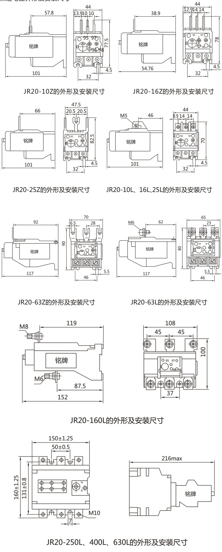 JR20热过载继电器-上海人民电器开关厂集团