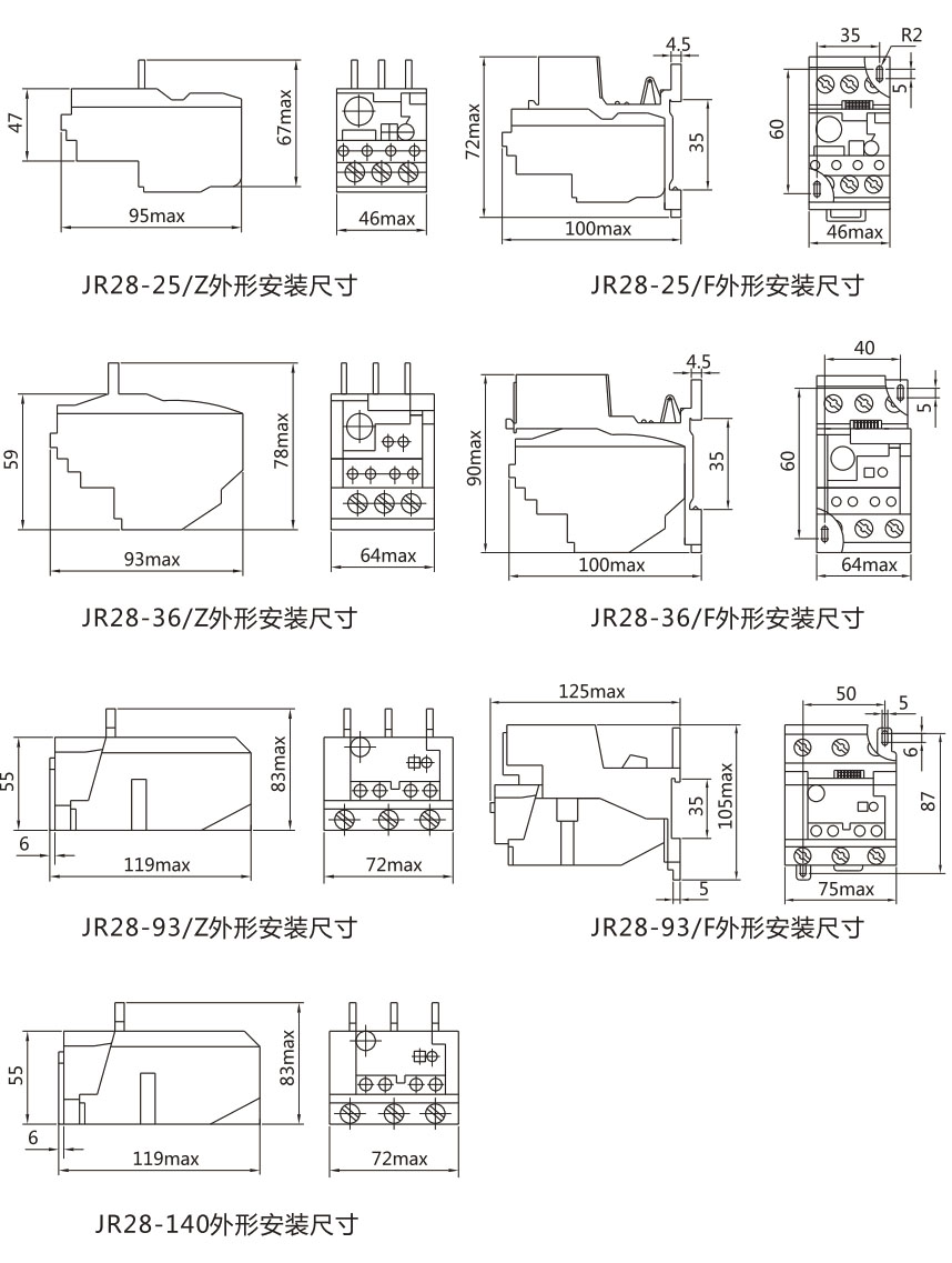 JR28(LR2-D)系列热过载继电器-上海人民电器开关厂集团